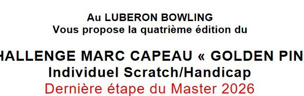 Challenge Marc Capeau “Golden Pin” – 28/06/2026